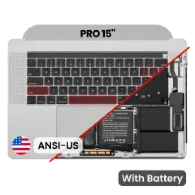 Топкейс з акумулятором і клавіатурою (ANSI US) для MacBook Pro 15" A1990 (2018-2019) (Space Gray)