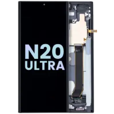 Дисплейний модуль (OLED) з рамкою для Samsung Galaxy Note 20 Ultra 5G (Service Pack) (Mystic Black)