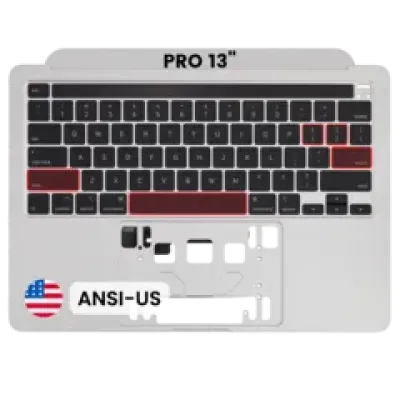 Топкейс з клавіатурою (ANSI US) для MacBook Pro 13" A2289 (2020) (OEM New) (Silver)