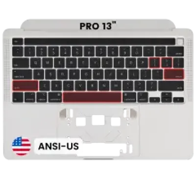 Топкейс з клавіатурою (ANSI US) для MacBook Pro 13" A2251 (2020) (Silver)