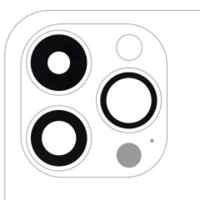 Скло камери з проклейкою для iPhone 14 Pro / 14 Pro Max (3 шт) (Aftermarket Plus) (уп. 10)