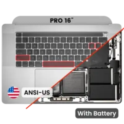 Топкейс з акумулятором і клавіатурою (ANSI US) для MacBook Pro 16" A2141 (2019) (OEM New) (Space Gray)