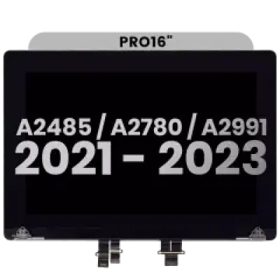 Дисплейний модуль LCD для MacBook Pro 16" A2485 (2021) Pro / Max / A2780 (2023) / A2991 (2023) (із попередньо встановленим кабелем датчика кута кришки) (Used OEM Pull: Grade B) (Space Gray)