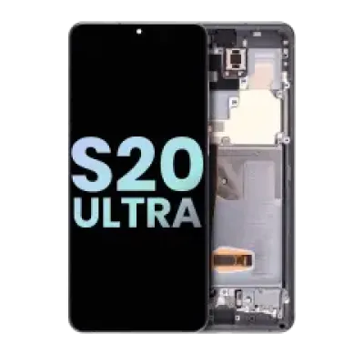 Дисплейний модуль для Samsung Galaxy S20 Ultra 5G (Service Pack) (Cosmic Gray)