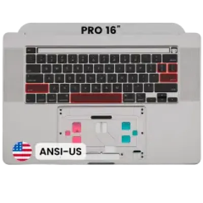 Топкейс з клавіатурою (ANSI US) для MacBook Pro 16" A2141 (2019) (Used OEM Pull: Grade A) (Space Gray)
