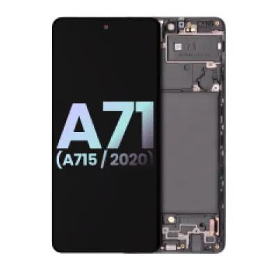 Дисплейний модуль (OLED) з рамкою для Samsung Galaxy A71 (A715 / 2020) (Service Pack) (усі кольори)