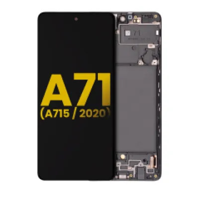 Дисплейний модуль (OLED) з рамкою для Samsung Galaxy A71 (A715 / 2020) (Refurbished) (усі кольори)