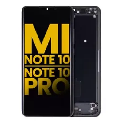 Дисплейний модуль (OLED) з рамкою для Xiaomi Mi Note 10 / Note 10 Pro (Refurbished) (Midnight Black)