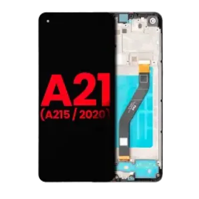 Дисплейний модуль (LCD) з рамкою для Samsung Galaxy A21 (A215 / 2020) (Aftermarket Plus)