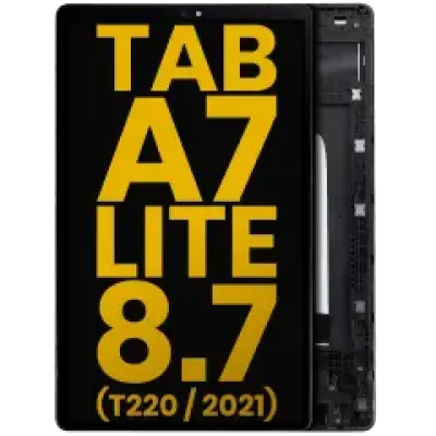 Дисплейний модуль для Samsung Galaxy Tab A7 Lite 8.7" (T220) (2021) (WiFi версія) з рамкою (Refurbished) (чорний)