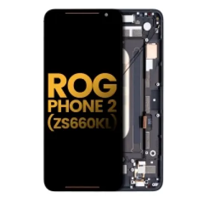 Дисплейний модуль (OLED) з рамкою для Asus ROG Phone 2 (ZS660KL) (Refurbished) (Matte Black)