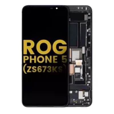 Дисплейний модуль (OLED) з рамкою для Asus ROG Phone 5 (ZS673KS) (Refurbished) (Phantom Black)