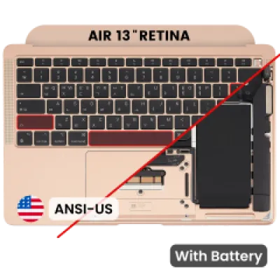 Топкейс з акумулятором і клавіатурою (ANSI US) для MacBook Air 13" A2337 (2020) (Used OEM Pull: Grade A) (Rose Gold)