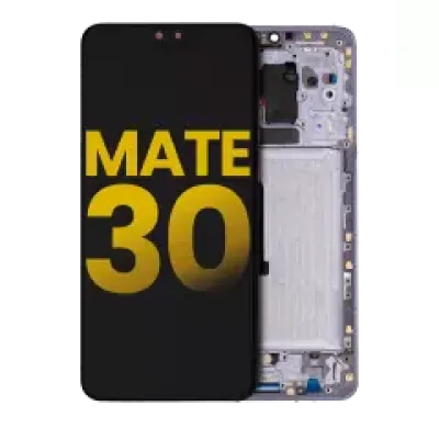 Дисплейний модуль (LCD) з рамкою для Huawei Mate 30 (Refurbished) (сріблястий)