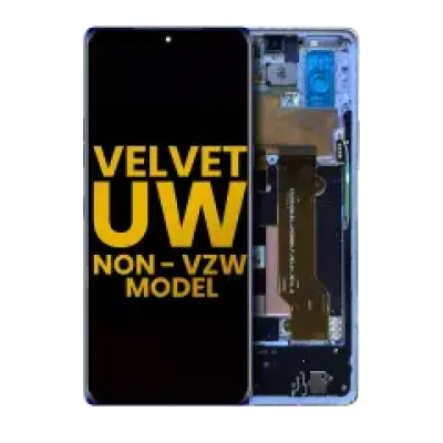 Дисплейний модуль (OLED) з рамкою для LG Velvet 5G (Non-Verizon 5G UW Frame) (Refurbished) (синій)