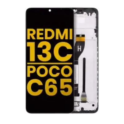 Дисплейний модуль (LCD) з рамкою для Xiaomi Redmi 13C 4G / Xiaomi Poco C65 (Refurbished) (All Colors)