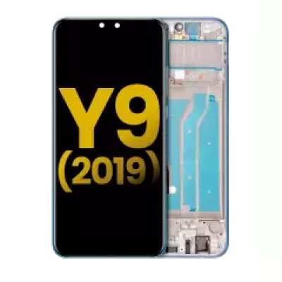 Дисплейний модуль (LCD) з рамкою для Huawei Y9 (2019) (Refurbished) (Aurora Purple)