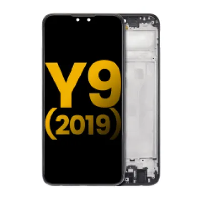 Дисплейний модуль (LCD) з рамкою для Huawei Y9 (2019) (Refurbished) (Midnight Black)