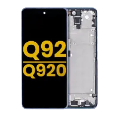 Дисплейний модуль (LCD) з рамкою для LG Q92 5G / Q920 (Refurbished) (чорний)