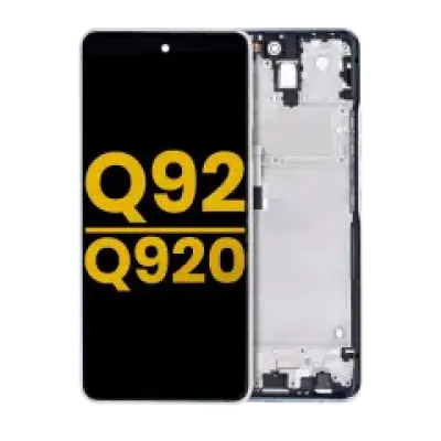Дисплейний модуль (LCD) з рамкою для LG Q92 5G / Q920 (Refurbished) (сріблястий)
