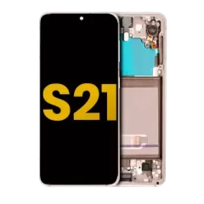 Дисплейний модуль (OLED) з рамкою для Samsung Galaxy S21 5G (Refurbished) (Phantom White)