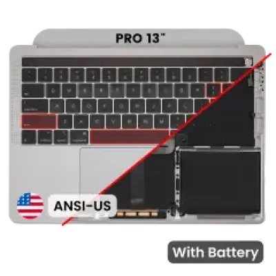 Топкейс з акумулятором і клавіатурою (ANSI US) для MacBook Pro 13" A2159 (2019) (Used OEM Pull: Grade A) (Space Gray)