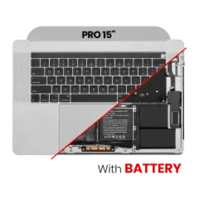 Топкейс з акумулятором і клавіатурою (ANSI US) для MacBook Pro 15" A1990 (2018-2019) (Used OEM Pull: Grade A) (Space Gray)