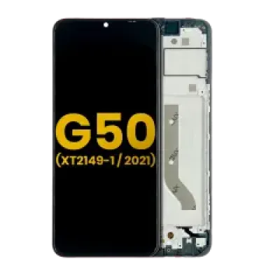 Дисплейний модуль з рамкою для Motorola Moto G50 5G (XT2149-1 / 2021) (Refurbished) (усі кольори)