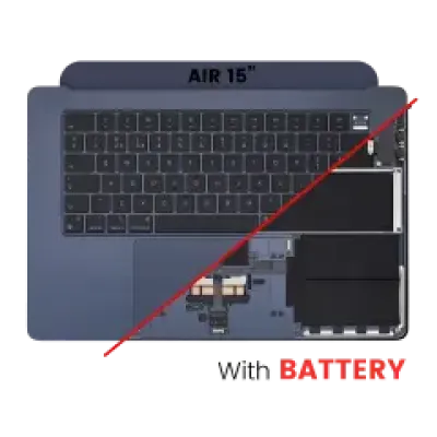 Топкейс з акумулятором і клавіатурою (ISO UK) для MacBook Air 15" A2941 (2023) (Midnight)