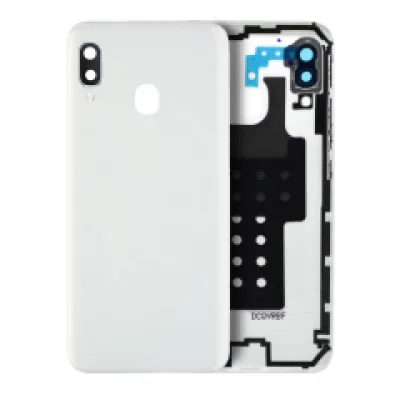 Задня кришка зі склом камери для Samsung Galaxy A20E (A202 / 2019) (Service Pack) (білий)
