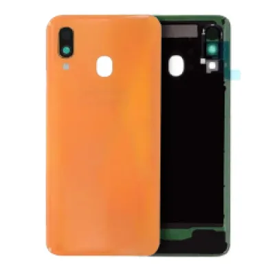 Задня кришка зі склом камери для Samsung Galaxy A40 (A405 / 2019) (Service Pack) (помаранчевий)