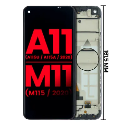 Дисплейний модуль (LCD) із рамкою для Samsung Galaxy A11 (A115U / A115A / 2020) / M11 (M115 / 2020) (US Version) (Aftermarket Plus) (всі кольори)