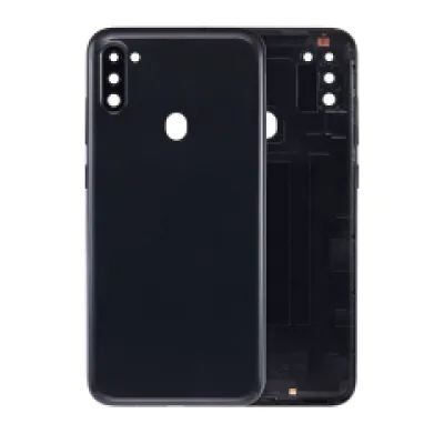 Задня кришка зі склом камери для Samsung Galaxy A11 (A115 / 2020) (International Version) (Aftermarket Plus) (чорний)