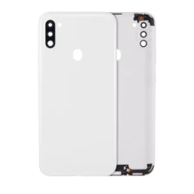 Задня кришка зі склом камери для Samsung Galaxy A11 (A115 / 2020) (International Version) (Aftermarket Plus) (білий)