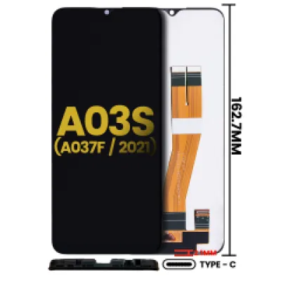 Дисплейний модуль (LCD) без рамки для Samsung Galaxy A03s (A037F / 2021) (Dual Sim) (Type C рамка) (Refurbished) (усі кольори)