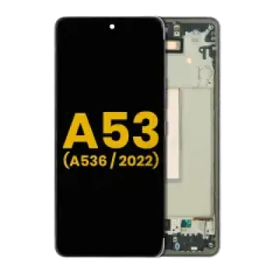 Дисплейний модуль (OLED) з рамкою для Samsung Galaxy A53 5G (A536 / 2022) (Refurbished) (чорний)