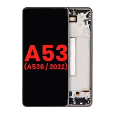 Дисплейний модуль (OLED) з рамкою для Samsung Galaxy A53 5G (A536 / 2022) (6.36") (Aftermarket Plus) (чорний)