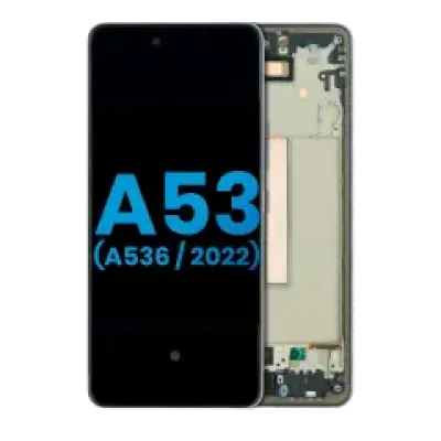 Дисплейний модуль (LCD) з рамкою для Samsung Galaxy A53 5G (A536 / 2022) (без датчика відбитків) (Aftermarket: Incell) (чорний)