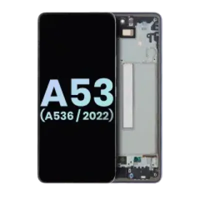Дисплейний модуль (OLED) з рамкою для Samsung Galaxy A53 5G (A536 / 2022) (Service Pack) (чорний)