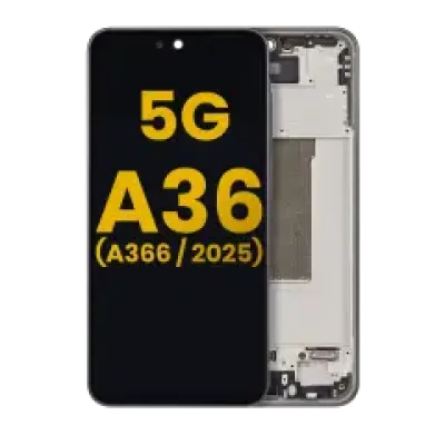 Дисплейний модуль (OLED) з рамкою для Samsung Galaxy A36 5G (A366 / 2025) (Refurbished) (чорний)