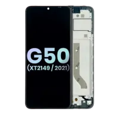 Дисплейний модуль (LCD) з рамкою для Motorola Moto G50 5G (XT2149 / 2021) (Genuine OEM) (усі кольори)