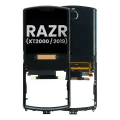 Дисплейний модуль (OLED) з рамкою для Motorola Razr (XT2000 / 2019) (Genuine OEM) (Noir Black)