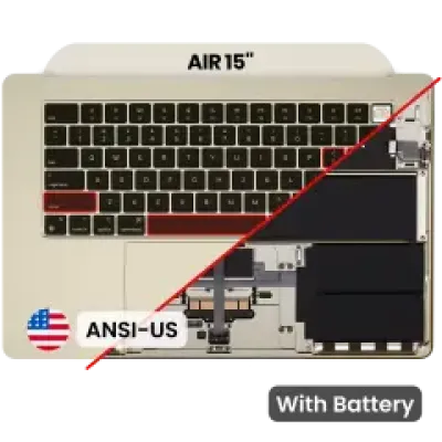 Топкейс з акумулятором і клавіатурою (ANSI US) для MacBook Air 15" A2941 (2023) (Starlight)
