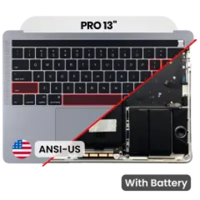 Топкейс з акумулятором і клавіатурою (ANSI US) для MacBook Pro 13" A1706 (2016) (Used OEM Pull: Grade B/C) (Space Gray)