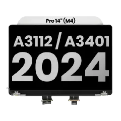 Дисплей у зборі (глянцевий) для MacBook Pro 14" A3112 / A3401 / A3185 (2024) (зі встановленим кабелем датчика кута кришки) (Used OEM Pull: Grade B) (Space Black)