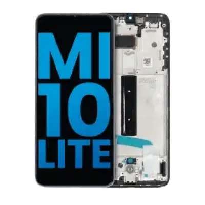 Дисплейний модуль (LCD) з рамкою для Xiaomi Mi 10 Lite 5G (Aftermarket: Incell) (Cosmic Gray)