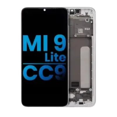 Дисплейний модуль (LCD) з рамкою для Xiaomi Mi 9 Lite / CC9 (Aftermarket: Incell) (Pearl White)
