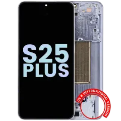Дисплейний модуль (OLED) для Samsung Galaxy S25 Plus 5G (US & International Version) з рамкою (Service Pack) (Icy Blue)