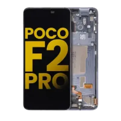 Дисплейний модуль (OLED) для Xiaomi Poco F2 Pro / Redmi K30 Pro з рамкою (Refurbished) (Cyber Gray)