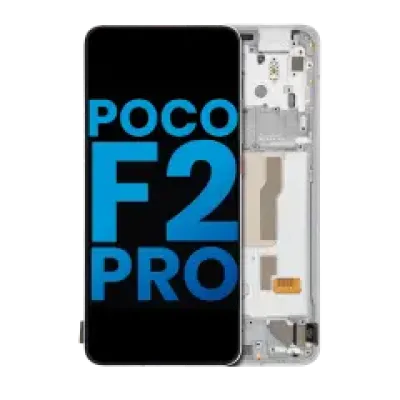 Дисплейний модуль (LCD) для Xiaomi Poco F2 Pro / Redmi K30 Pro з рамкою (Aftermarket: Incell) (Phantom White)